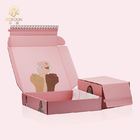 Pink E Flute Flip Top Cardboard Box , Mail Shipping Box With FSC Certificate