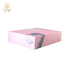 Handmade Pink Paperboard Gift Boxes With Hot Stamping Logo