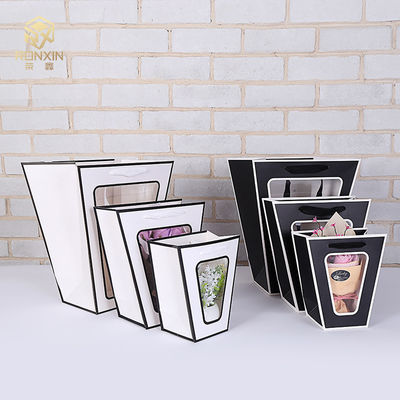 35cm Height Kraft Gift Box With Window Customized Logo Printed