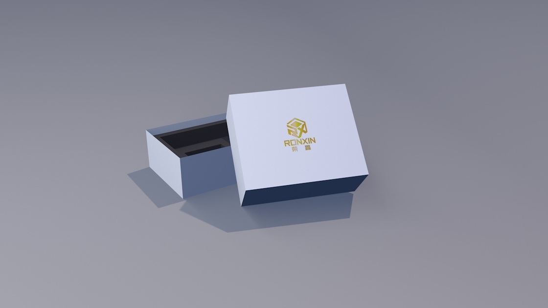 White Lid And Based Paperboard Gift Boxes For Jewelry Packaging